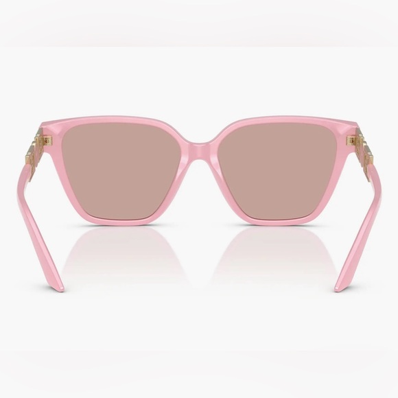 Versace Pink Sunglasses with Gold Accents New in Box 56 MM MSRP $580 main image 4